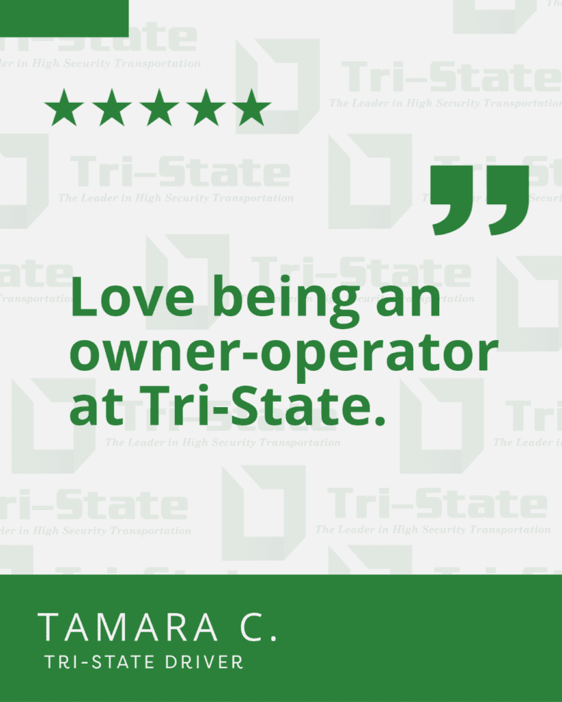 Review from Tri-State driver Tamara C.